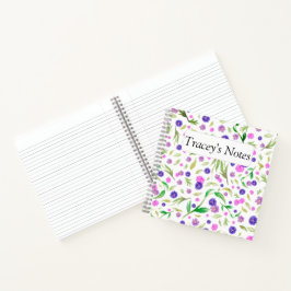 Gepersonaliseerde Bloemen Notitieboek – Custom Gif
