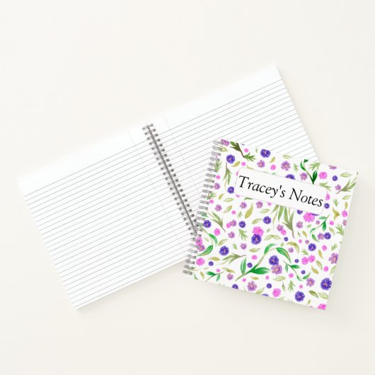 Gepersonaliseerde Bloemen Notitieboek – Custom Gif (Binnen)