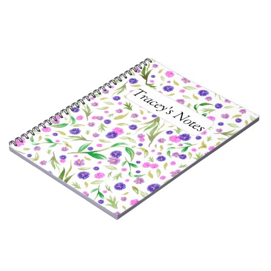 Gepersonaliseerde Bloemen Notitieboek – Custom Gif (Linkerzijde)