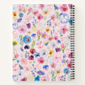 Gepersonaliseerde Bloemen Notitieboek - Kleurrijke (Achterkant)