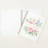 Gepersonaliseerde Bloemen Notitieboek met Naam (Display)