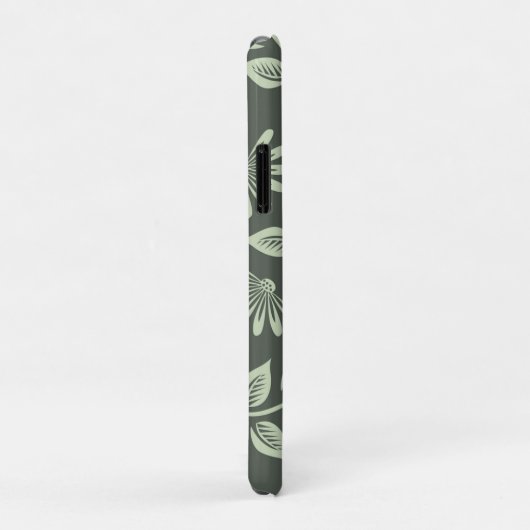 Gepersonaliseerde Bloemen Patroon iPhone Case (Achterkant/rechts)