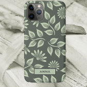 Gepersonaliseerde Bloemen Patroon iPhone Case