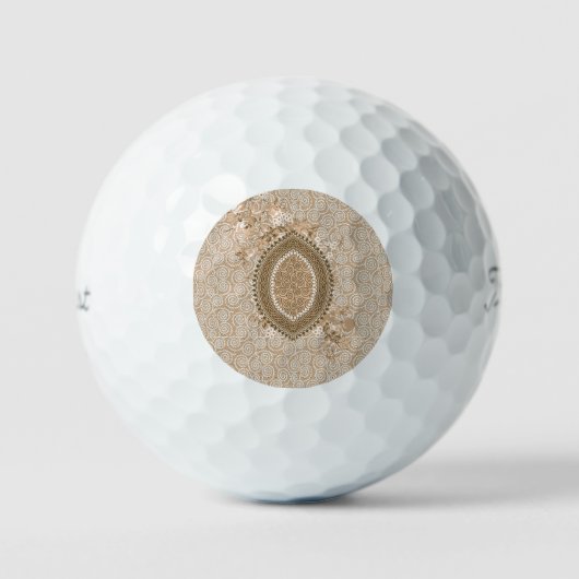 Gepersonaliseerde Bloemen Print Golf Ball Set voor Golfballen (Voorkant)