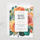 Gepersonaliseerde Bloemen Roos Greenery Vrijgezell Kaart (Voorkant)