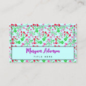 Gepersonaliseerde Bloemen Rozen, Elegant Roze Contactkaartje (Voorkant)