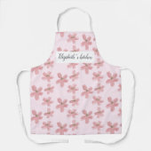 Gepersonaliseerde Bloemen Schort - Custom Name (Voorkant)