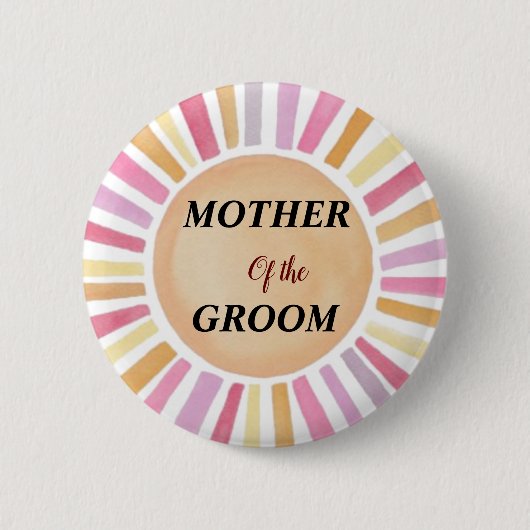 Gepersonaliseerde Bloemen Shabby Chic Moeder van B Ronde Button 5,7 Cm (Voorkant)