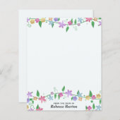 Gepersonaliseerde Bloemen Stationery Van het Burea (Voorkant / Achterkant)