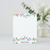Gepersonaliseerde Bloemen Stationery Van het Burea (Staand voorkant)