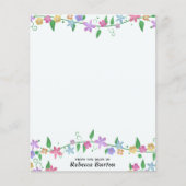 Gepersonaliseerde Bloemen Stationery Van het Burea (Voorkant)
