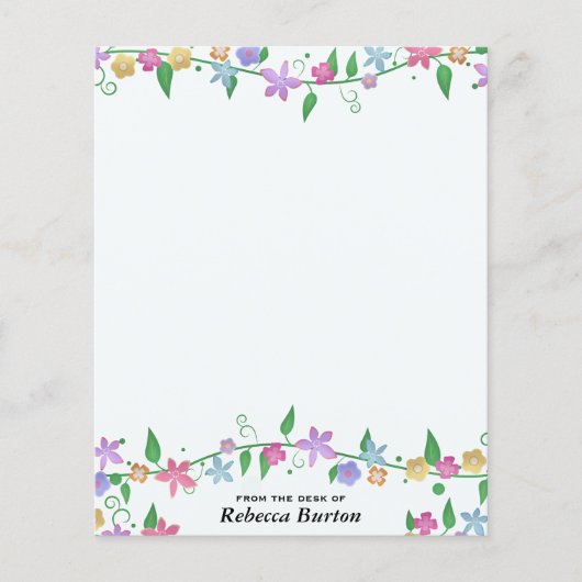 Gepersonaliseerde Bloemen Stationery Van het Burea (Voorkant)