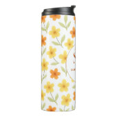 Gepersonaliseerde Bloemen Thermische Tumbler - Ini Thermosbeker (Gedraaid links)