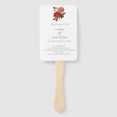 Gepersonaliseerde  Bloemen Trouwprogramma Fans Handwaaier (Voorkant)