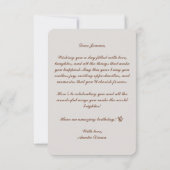 Gepersonaliseerde Bloemen Verjaardag Kaart (Achterkant)