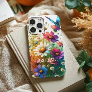 Gepersonaliseerde Bloemen & Vlinder Telefoonhoes Case-Mate iPhone 14 Hoesje
