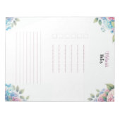 Gepersonaliseerde bloemen voor je gedachten notitieblok (Voorkant)