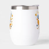 Gepersonaliseerde Bloemen Waterfles voor Oma (Links)