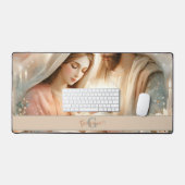 Gepersonaliseerde Bloemen Waterverf Baby Jesus Geb Bureaumat (Keyboard & Muis)