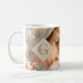 Gepersonaliseerde Bloemen Waterverf Baby Jesus Geb Koffiemok (Links)