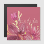 Gepersonaliseerde Bloemen Waterverf Bourgondië en (Voorkant / Achterkant)