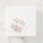 Gepersonaliseerde Bloemen Waterverf Gift Label (In situ)