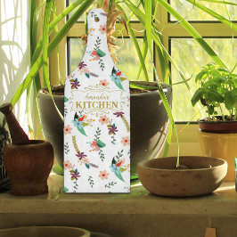 Gepersonaliseerde Bloemen Waterverf Keuken Snijplank