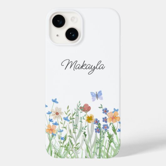 Gepersonaliseerde Bloemen Wildflower Case-Mate iPhone Case (Achterkant)