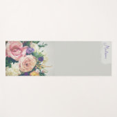 Gepersonaliseerde Bloemen Yoga Mat (Voorkant (horizontaal))
