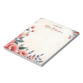 Gepersonaliseerde  Bloemenaccentleraar Notitieblok (Linkerzijde)