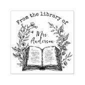 Gepersonaliseerde  Bloemenbibliotheek Boek Stempel (Design)