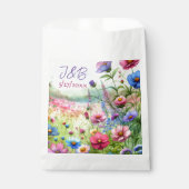 Gepersonaliseerde bloemenbruiloft gepersonaliseerd bedankzakje (Voorkant)