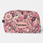 Gepersonaliseerde bloemencamouflage toilettasje (Voorkant)