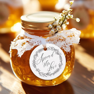 Gepersonaliseerde Bloemenkrans Jelly Wedding Bedankjes Labels
