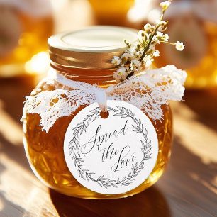 Gepersonaliseerde Bloemenkrans Jelly Wedding Bedankjes Labels
