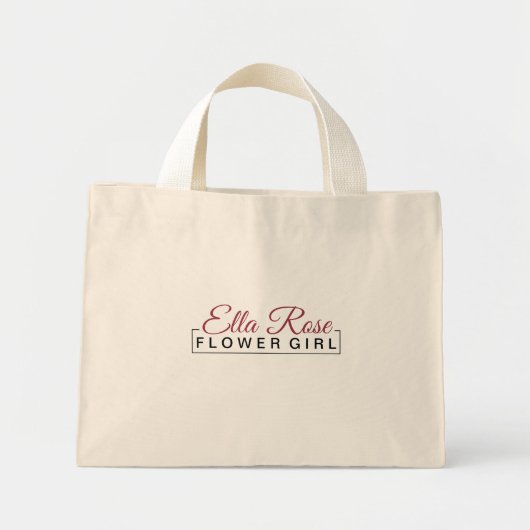 Gepersonaliseerde Bloemenmeisje Canvas tas – Sweet (Voorkant)