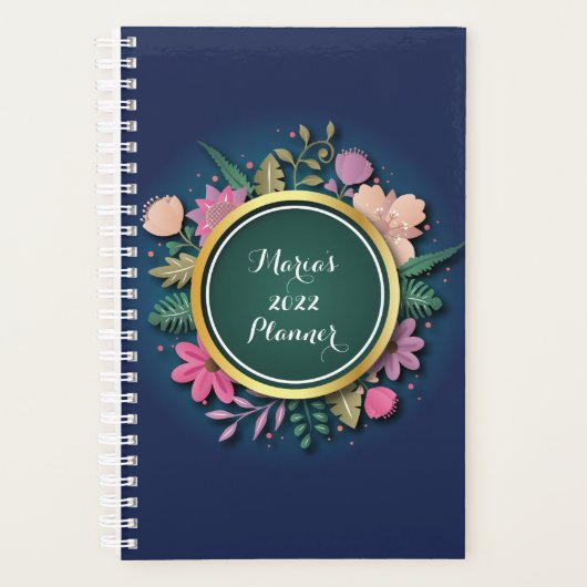 Gepersonaliseerde Bloemenplanner 2022 Planner (Voorkant)
