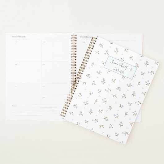 Gepersonaliseerde bloemenprint planner (Display)