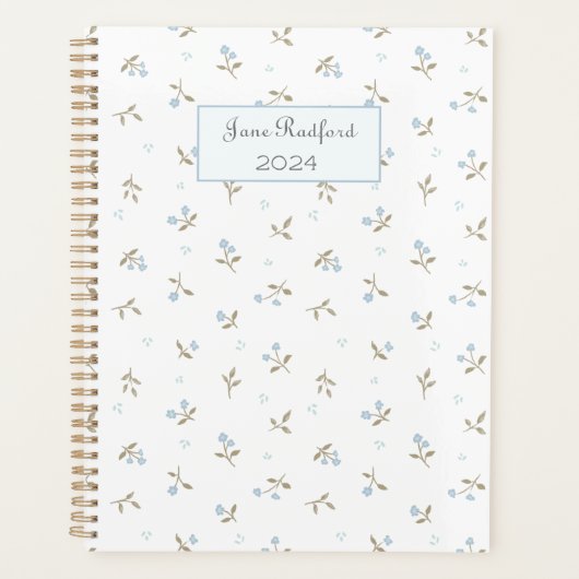 Gepersonaliseerde bloemenprint planner (Voorkant)
