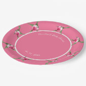 Gepersonaliseerde bloemenspray rood papieren bordje (Gekanteld)