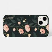 Gepersonaliseerde bloementelefoonhoes iPhone hoesje (Achterkant horizontaal)
