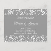 Gepersonaliseerde Bloemenwijnstok Save the Date Aankondigingskaart (Voorkant)