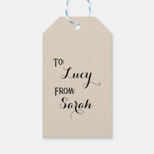 Gepersonaliseerde  Bloemhistorie Cadeaulabel (Achterkant)