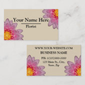 Gepersonaliseerde bloemist Visitekaartjes (Voorkant / Achterkant)