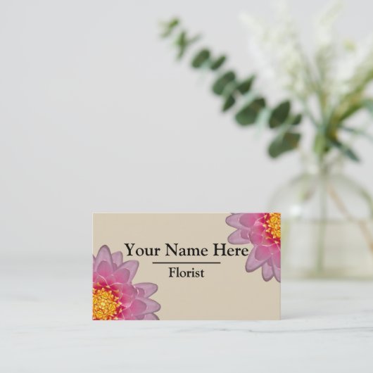 Gepersonaliseerde bloemist Visitekaartjes (Staand voorkant)