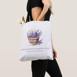 Gepersonaliseerde Bloemist Zakelijke Waterverf Lav Tote Bag