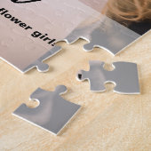 Gepersonaliseerde, Bloemmeisje foto bruiloft Dank  Legpuzzel (Zijkant)