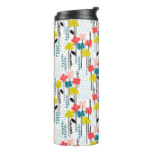 Gepersonaliseerde bloemmok met naam thermosbeker (Gedraaid links)