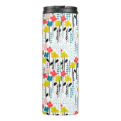 Gepersonaliseerde bloemmok met naam thermosbeker (Achterkant)