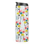 Gepersonaliseerde bloemmok met naam thermosbeker (Geroteerd rechts)